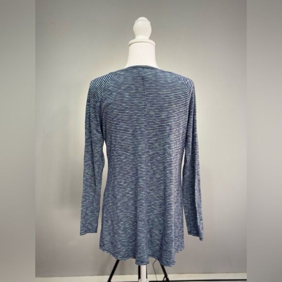 Blue Striped Motherhood Maternity L/S Top Size M VGUC - Picture 2 of 5